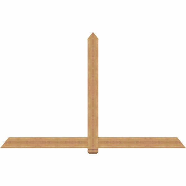 Ekena Millwork Eugene Smooth Timber Gable Bracket, Western Red Cedar, 96"W x 60"H x 1 1/2"D x 5 1/2"F, 15/12 Pitch GBW096X60X0206EUG00SWR - main